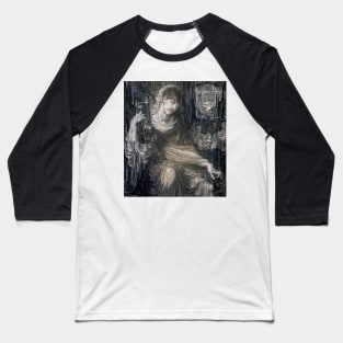 In the Search for Immortality. Rossetti VS H.R. Giger. Baseball T-Shirt